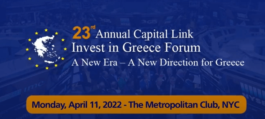 NEW YORK. ANNUAL CAPITAL LINK INVEST IN GREECE FORUM. MONDAY APRIL 11. THE METROPOLITAN CLUB 8 Screenshot 9